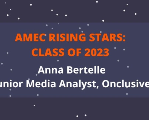 2023 AMEC Rising Stars: Meet Anna Bertelle, Junior Media Analyst, Onclusive