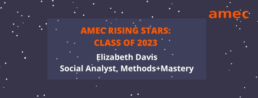 2023 AMEC Rising Star Elizabeth Davis_Social Analyst_Methods+Mastery