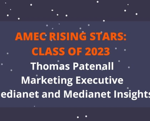 2023 AMEC Rising Star Thomas Patenall_Marketing Executive_Medianet and Medianet Insights