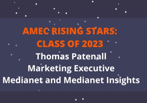 2023 AMEC Rising Star Thomas Patenall_Marketing Executive_Medianet and Medianet Insights