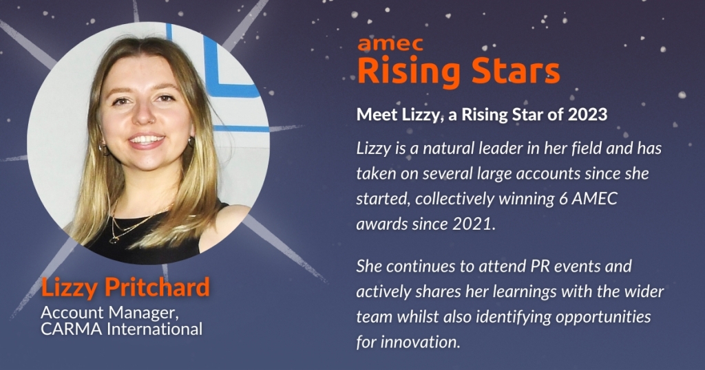 2023 AMEC Rising Star Lizzy Pritchard_Account Manager_CARMA International